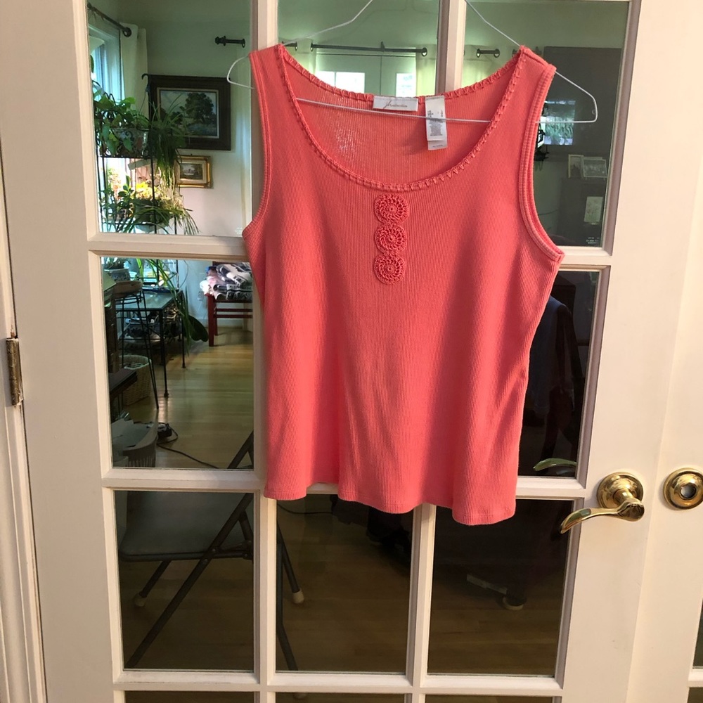 Peach colored shirt